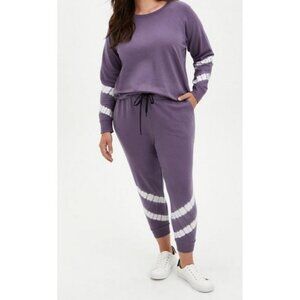 Torrid Jogger Sweatpants Tie Dye Purple French Terry 2X 18-20 Womens 15339774